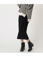 RIB KNIT TIGHT SKIRT/BLK