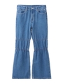 SHIRRING DENIM FLARE PANTS/ライトインディゴ