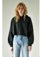 SMOKY SHORT HOODIE/L/BLK1