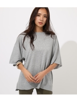 SQUARE LOOSE KNIT TOPS/T.GRY