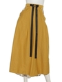 STRIPE LAYERED SKIRT/YELLOW