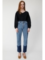 TWO TONE FRINGE DENIM/BLU