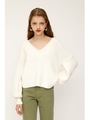V／N PULLOVER MG TOPS/O/WHT1