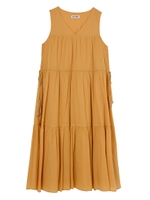 WAIST TASSEL DRESS/イエロー