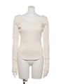 WIDE RIB TOP/OFF WHITE