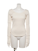 WIDE RIB TOP/OFF WHITE