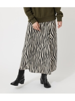 ZEBRA NARROW MAXI SKIRT/柄WHT5