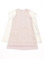 [ジュニアサイズ]asshu・ca チュールレースオーバードレス付きワンピース/ピンク