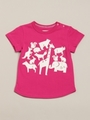 [ベビー]Orangehakka アニマルプリント半袖Tシャツ/ピンク