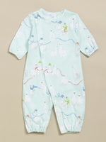 [ベビー]アルパカプリント長袖2WAYカバーオール/ブルー