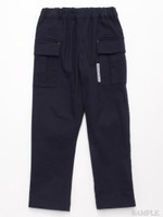 [ボーイズ]9.5分丈ストレッチストレートカーゴパンツ/ネイビー