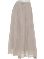 hand pleats skirt/ベージュ