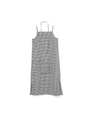 rippleginghamcheckonepiece&bag/ブラック