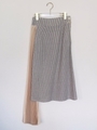 side pleats asymmetry skirt/stripe