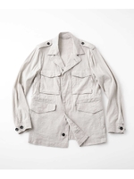 ／／バイオリネンストレッチミリタリーブルゾン/ベージュ(040)