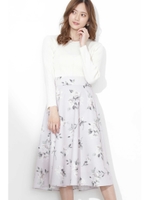 ｜美人百花 4月号掲載｜ボカシフローラルスカート/ピンク(090)