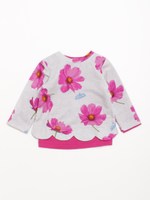 ［ベビー・セット商品］裏毛コスモスティアラプリント長袖チュニックトレーナー長袖Ｔシャツセット/ピンク
