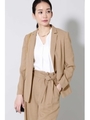 《B ability》麻調ツイルセットアップジャケット/ベージュ(040)