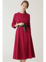 《Endy ROBE》アイリーンベルト付ワンピース/PINK(090)