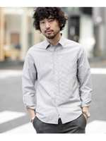 《WEB限定》レギュラーカラーパターンシャツ/ブラック(010)