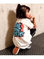 【ANAP KIDS】 グラフィティプリントビッグTシャツ/ホワイト(001)