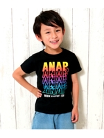 【ANAPKIDS】グラデーションプリントTシャツ/ブラック(027)