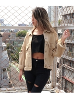 【ANAP】ダメージジャケット/ベージュ(005)