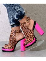 【AnapUSA】2パターン柄ネオンMIXブーティー/ピンク(008)