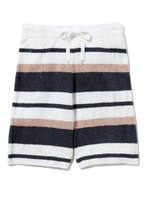 【GELATO PIQUE HOMME】'ミルクスムーズィー'スムーズィー'ボーダーハーフパンツ/NVY