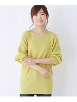 【M-L】シルクブレンドドルマンロングプルオーバー/レモンイエロー(031)