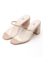 【REZOY】クリアワイドカバーミュール/ベージュ