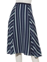 【Rewde】ストライプスカート（9R10-04094）/ネイビー