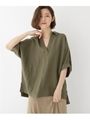 【WEB限定】Traditional Weatherwear（トラディショナル ウェザーウェア）スキッパープルオーバーシャツ/カーキ(027)