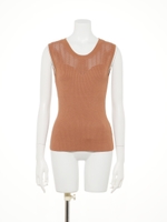 【WEB限定】スカシビスチェ柄プルオーバー/ブラウン