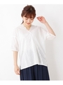 【WEB限定サイズ・04（LL）あり】パンチングレースブラウス/ホワイト(002)
