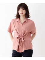 【WEB限定サイズ・05（3L)あり】【2点セット】シャツ+タンクトップ/ピンク(072)