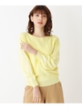 【WEB限定サイズあり】洗えるアンチピリングボートネックプルオーバーニット/レモンイエロー(031)