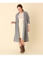 【WEB限定販売】ショールカラーコート/グレー(712)