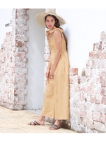 【anapmimpi】シェルボタンオールインワン/ベージュ(005)