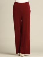 【セットアップ対応】ニットワイドパンツ/ボルドー