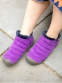 【チャイハネ】フェイクファー中綿入りシューズ/バイオレット
