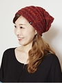 【チャイハネ】ミックスヤーンニットキャップ/レッド