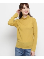 【ハンドウォッシュ】ウールテレコタートルネックプルオーバー/マスタード(033)