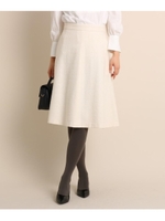 【ママスーツ/入卒】ツイードセミフレアスカート/ライトベージュ(451)