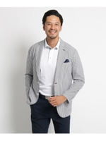 【吸水速乾】シアサッカージャケット/ダークネイビー(994)