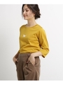 【洗える Sサイズあり】フロッキーキャットコットン（綿）Tシャツ/マスタード(033)