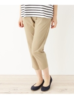 【洗える】【らくリネン】テーパードパンツ/ベージュ(052)