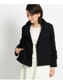 【洗える】ボリュームカラーウールジャケット/ブラック(019)