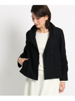 【洗える】ボリュームカラーウールジャケット/ブラック(019)