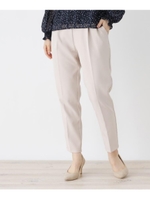 【大きいサイズあり・13号・15号】ダブルクロステーパードパンツ/ライトベージュ(051)